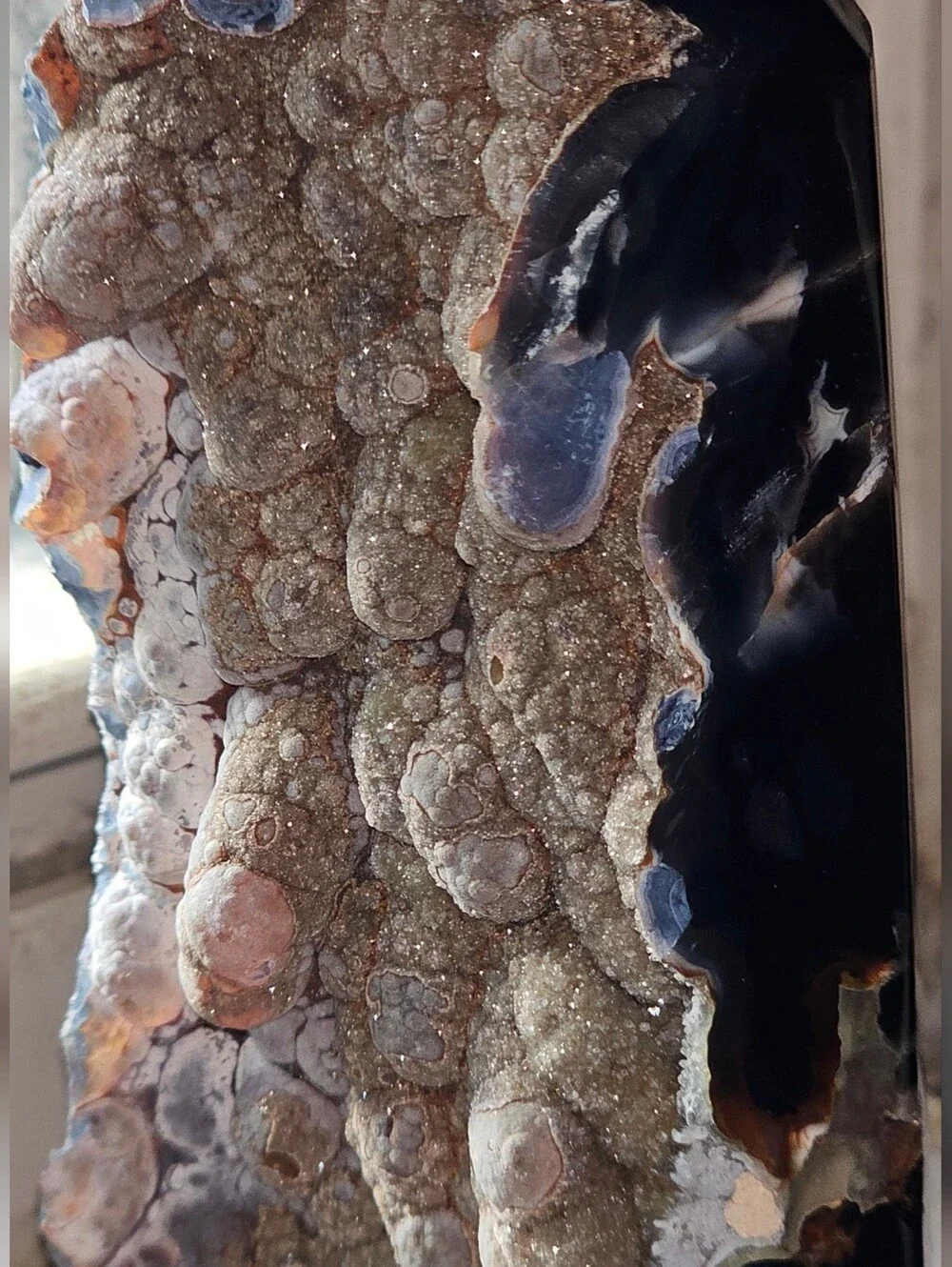 High Grade Stormy Orca Blue Agate|Glittering Botryodial|Amazing Fluorite Streaks